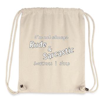 Rude & Sarcastic - Stanley/Stella recycelter Gym Bag - Naturweiß - Vorne