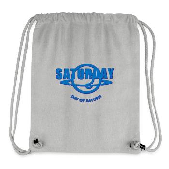 Saturday Saturday Weekdays Saturn blue used look - Stanley/Stella Recycled Gym Bag - heather grey - Front