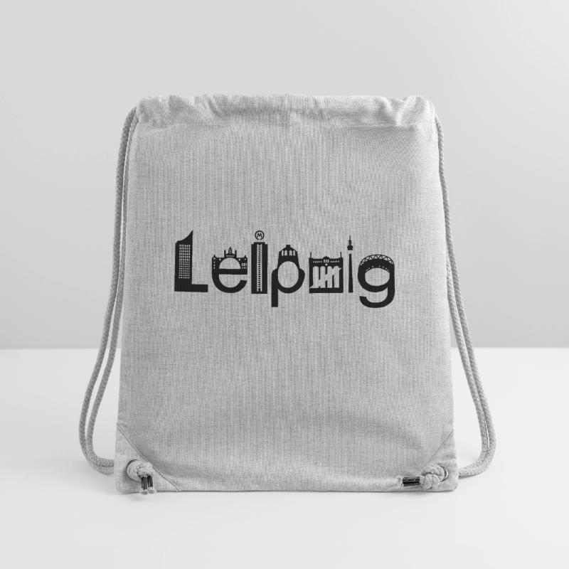 Skyline de Leipzig avec points de repère Sac à cordon recyclé Stanley/Stella