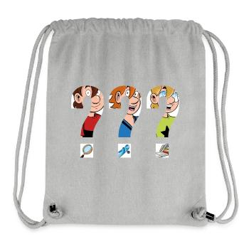 Die Drei ??? Kids Silhouetten - Stanley/Stella recycelter Gym Bag - Grau meliert - Vorne