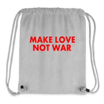 Make love not war - Sac à cordon recyclé Stanley/Stella - gris chiné - Devant