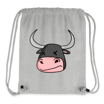 Bulls head bull - Stanley/Stella Recycled Gym Bag - heather grey - Front