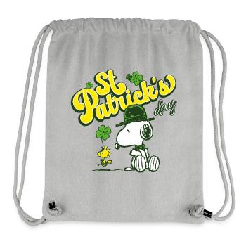 Peanuts Design Snoopy & Woodstock St. Pat's Day - Stanley/Stella recycelter Gym Bag - Grau meliert - Vorne