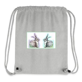 Bunny motif - Stanley/Stella Recycled Gym Bag - heather grey - Front