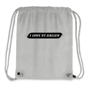 i love St. Gallen | Storm Effekt | Vectorgraphic - Stanley/Stella recycelter Gym Bag - Grau meliert - Vorne