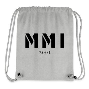 Roman numeral year of birth Made in 2001 - Stanley/Stella Recycled Gym Bag - heather grey - Front