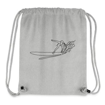 Surfen schwarz - Stanley/Stella recycelter Gym Bag - Grau meliert - Vorne