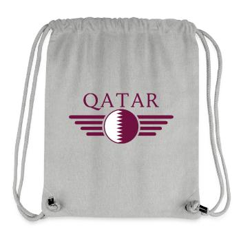 I love Qatar, elegance style design - Stanley/Stella Recycled Gym Bag - heather grey - Front
