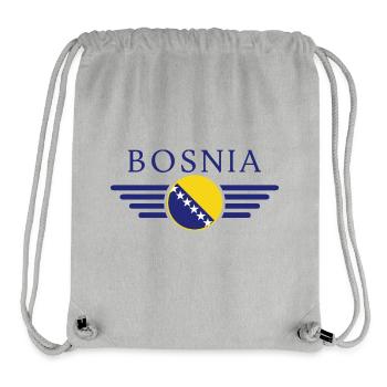 J’aime la Bosnie, T-shirt design de style élégance - Sac à cordon recyclé Stanley/Stella - gris chiné - Devant