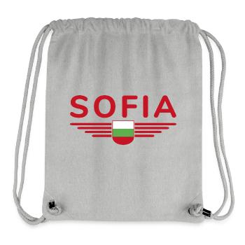 Sofia Design – Fière de la capitale bulgare - Sac à cordon recyclé Stanley/Stella - gris chiné - Devant