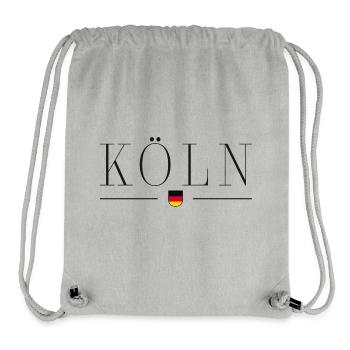 Köln, Deutschland Eleganz T-Shirt - Stanley/Stella recycelter Gym Bag - Grau meliert - Vorne