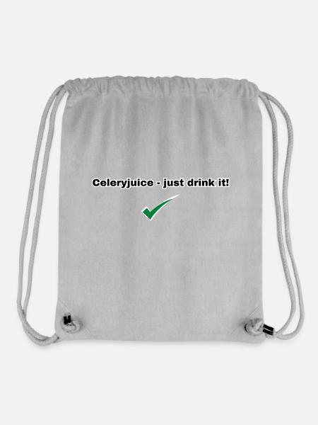 Celeryjuice - just drink it! - Stanley/Stella recycelter Gym Bag - Grau meliert