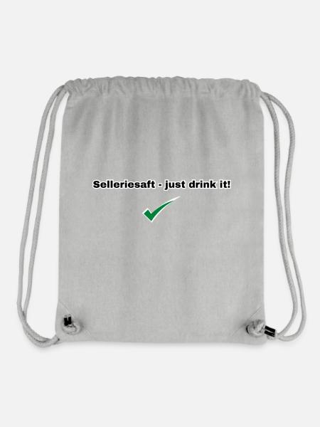 just drink it - Stanley/Stella recycelter Gym Bag - Grau meliert