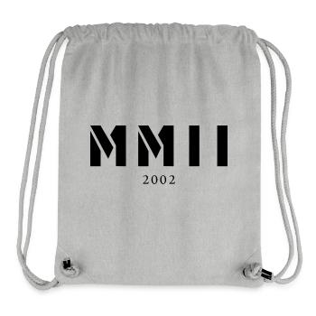Roman numeral year of birth Made in 2002 - Stanley/Stella Recycled Gym Bag - heather grey - Front