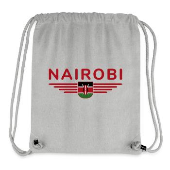 Nairobi Fans: T-Shirt für Kenia-Liebhaber - Stanley/Stella recycelter Gym Bag - Grau meliert - Vorne
