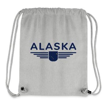 Alaska Fan T-Shirt – USA-Style - Stanley/Stella recycelter Gym Bag - Grau meliert - Vorne
