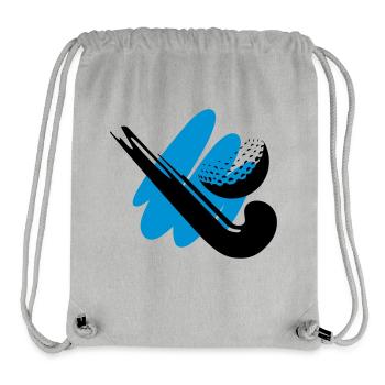 Hockeyschläger mit Ball - Stanley/Stella recycelter Gym Bag - Grau meliert - Vorne
