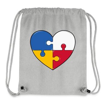 Ukraine Poland Flag Jigsaw Puzzle - Stanley/Stella Recycled Gym Bag - heather grey - Front