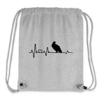Herzschlag Adler Raubvogel EKG - Stanley/Stella recycelter Gym Bag - Grau meliert - Vorne