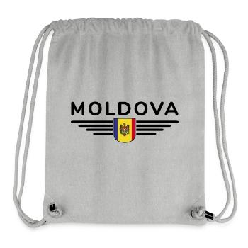 Moldau T-Shirt – Stolz auf Moldawien - Stanley/Stella recycelter Gym Bag - Grau meliert - Vorne