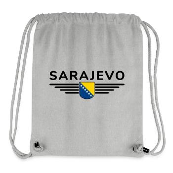 Sarajevo Bosnia Fan T-Shirt - Stanley/Stella Recycled Gym Bag - heather grey - Front