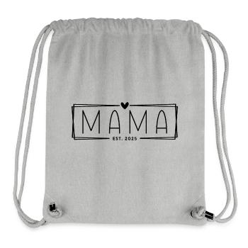 Mama Est. 2025 - Stanley/Stella recycelter Gym Bag - Grau meliert - Vorne