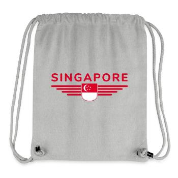 Singapur Fan Outfit Design T Shirt - Stanley/Stella recycelter Gym Bag - Grau meliert - Vorne
