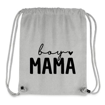 Boy Mama | Boy Mom Mom of a Boy Saying - Stanley/Stella Recycled Gym Bag - heather grey - Front