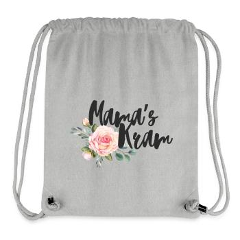 Mama Tasche Geschenk Muttertag Blume Spruch - Stanley/Stella recycelter Gym Bag - Grau meliert - Vorne