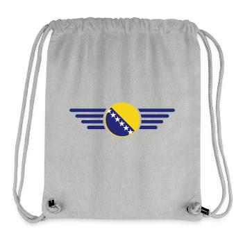 J’aime la Bosnie, T-shirt design de style élégance - Sac à cordon recyclé Stanley/Stella - gris chiné - Devant