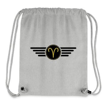 Sternzeichen Widder, exklusives T-Shirt Design - Stanley/Stella recycelter Gym Bag - Grau meliert - Vorne
