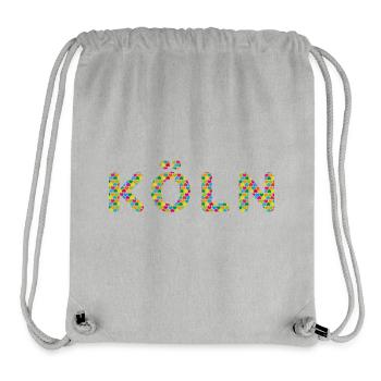 Köln T-Shirt – Domstadt Liebe - Stanley/Stella recycelter Gym Bag - Grau meliert - Vorne
