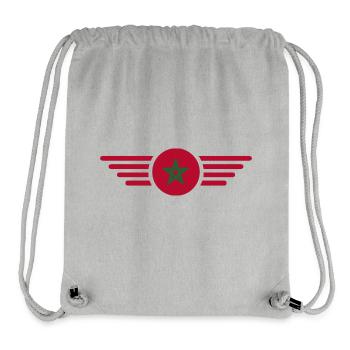 J’aime le Maroc - Sac à cordon recyclé Stanley/Stella - gris chiné - Devant