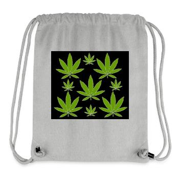 Hemp pattern green - Stanley/Stella Recycled Gym Bag - heather grey - Front