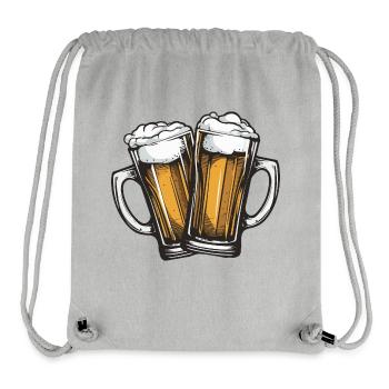 Bierkrug Bier Anstoßen - Stanley/Stella recycelter Gym Bag - Grau meliert - Vorne