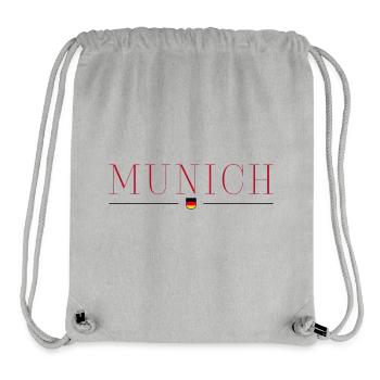 München, Deutschland Stil Design T-Shirt - Stanley/Stella recycelter Gym Bag - Grau meliert - Vorne