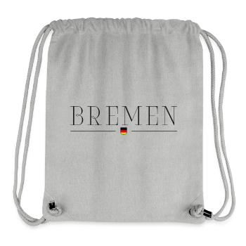 Brême, Allemagne T-Shirt Design de Style Élégance - Sac à cordon recyclé Stanley/Stella - gris chiné - Devant