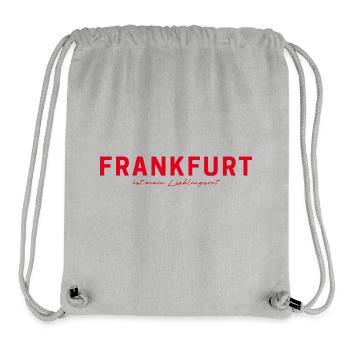 T-shirt Francfort – Skyline Love - Sac à cordon recyclé Stanley/Stella - gris chiné - Devant