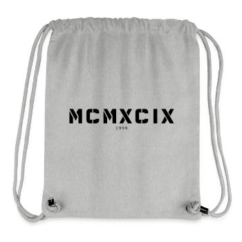 Römische Zahl Geburtsjahr Made in 1999 - Stanley/Stella recycelter Gym Bag - Grau meliert - Vorne