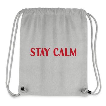 Stay Calm - Stanley/Stella recycelter Gym Bag - Grau meliert - Vorne