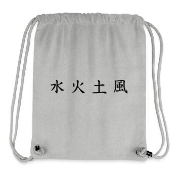 Chemise Elements : Eau, Feu, Terre, Vent - Sac à cordon recyclé Stanley/Stella - gris chiné - Devant