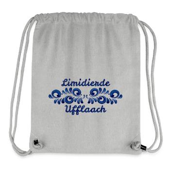 Limidierde Ufflaach Hessen Bembel hessisch - Stanley/Stella recycelter Gym Bag - Grau meliert - Vorne