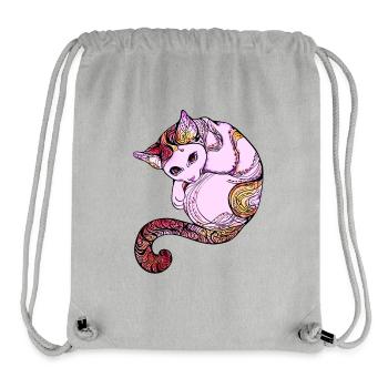 Katze cat mandala pink niedlich funny Yoga cute lo - Stanley/Stella recycelter Gym Bag - Grau meliert - Vorne