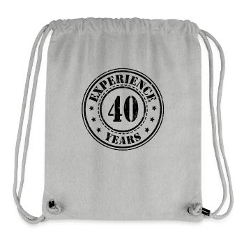 40 jahre Erfahrung - Stanley/Stella recycelter Gym Bag - Grau meliert - Vorne