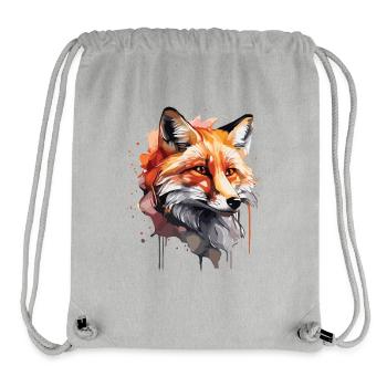 Renard mignon - Sac à cordon recyclé Stanley/Stella - gris chiné - Devant