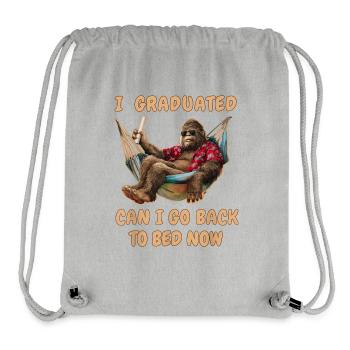 Bigfoot Ich habe meinen Abschluss gemacht Kann ich wieder ins Bett gehen Sasquatch - Stanley/Stella recycelter Gym Bag - Grau meliert - Vorne