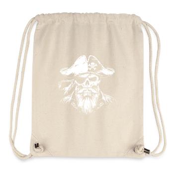 Crâne de pirate - Sac à cordon recyclé Stanley/Stella - blanc naturel - Devant