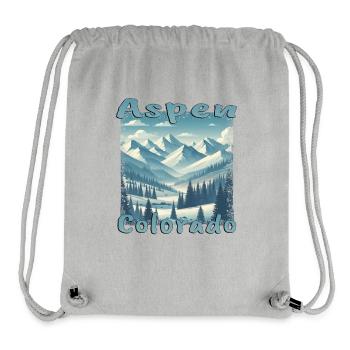 Aspen Winter Ski Snowboard Vacation Grunge - Stanley/Stella Recycled Gym Bag - heather grey - Front