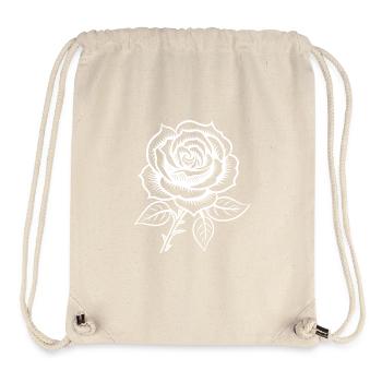 Fleur de rose - Sac à cordon recyclé Stanley/Stella - blanc naturel - Devant