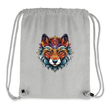 Wolf Porträt Kopf - Stanley/Stella recycelter Gym Bag - Grau meliert - Vorne